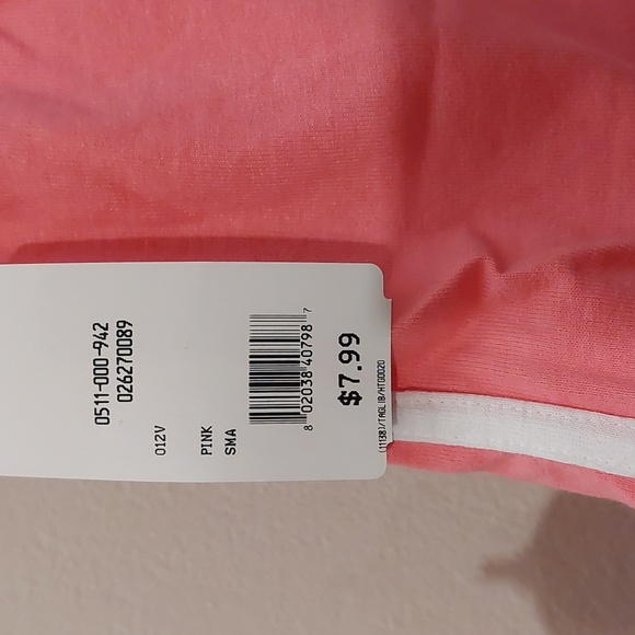 Pink soffe shorts with white striping - Picture 4 of 5